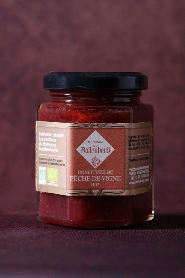 Confiture de Pêche de Vigne Bio 220g
