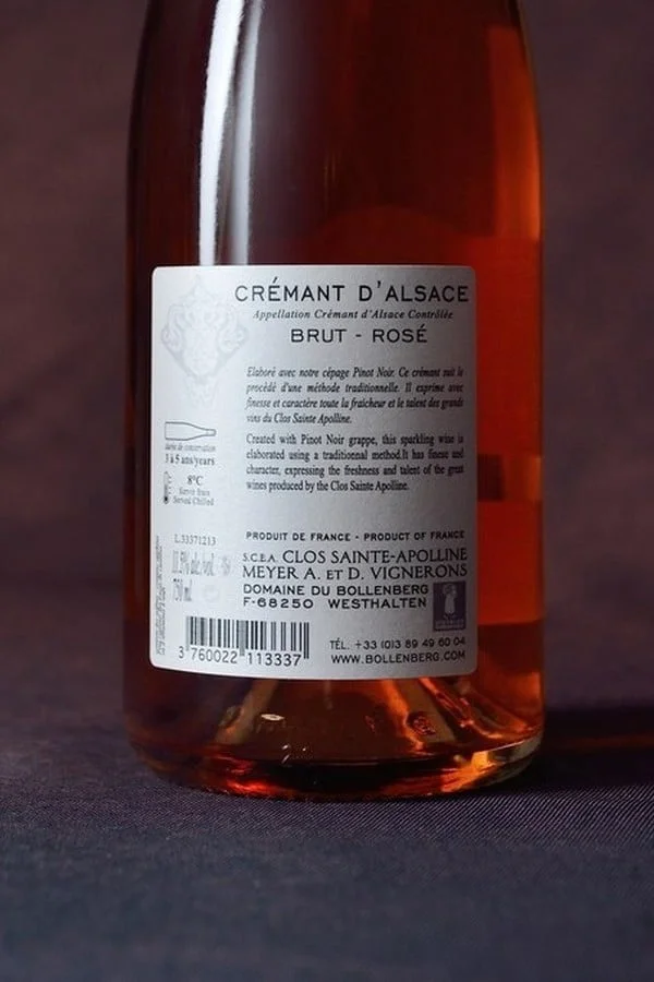 Alsace Crémant Rosé Brut Bio (750ml) – Image 3