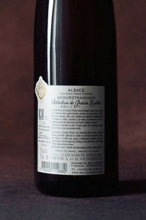 Alsace Gewurztraminer Sélection de Grains Nobles 2011 (750ml) - Image 2