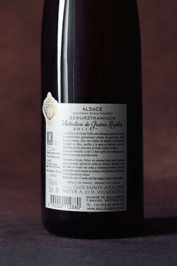 Alsace Gewurztraminer Sélection de Grains Nobles Bio 2019 (750ml) – Image 2