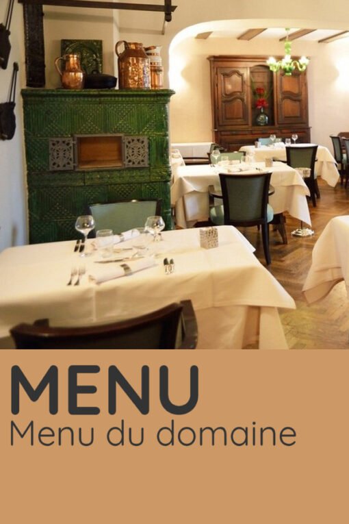 Auberge Au Vieux Pressoir - Menu du domaine