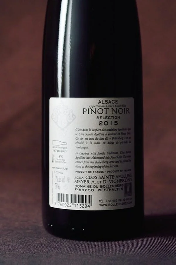 Alsace Pinot Noir Sélection Bio 2015 (750ml) - Image 3