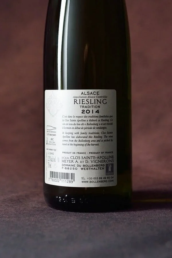 Alsace Riesling Tradition Bio 2014 (750ml) – Image 3
