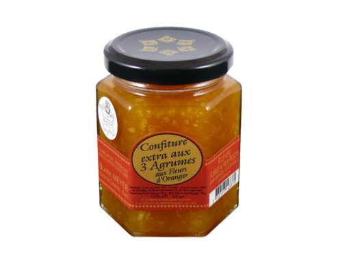 Confiture de Trois Agrumes à la Fleur d'Oranger 220g